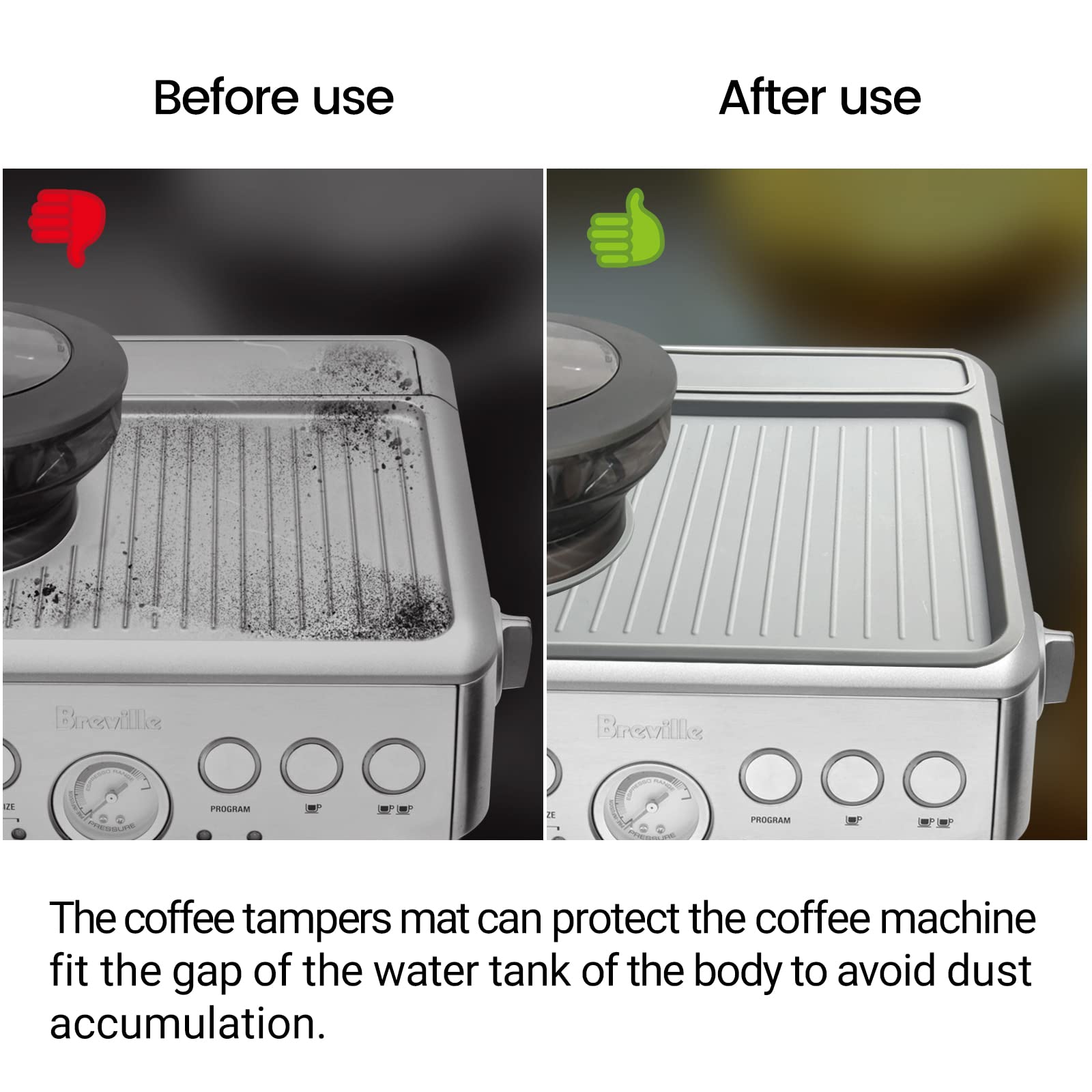 NOTSEK Anti-slip tamping mat prevents sliding on Breville surfaces