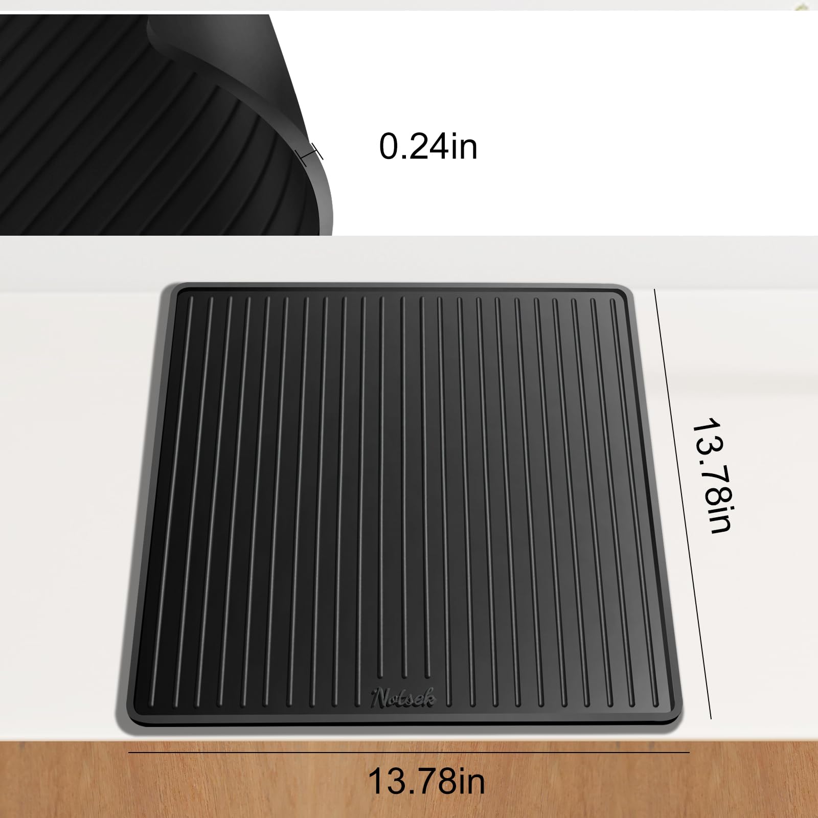 NOTSEK compact 13.78 by 13.78 inch mat fits Breville setups.