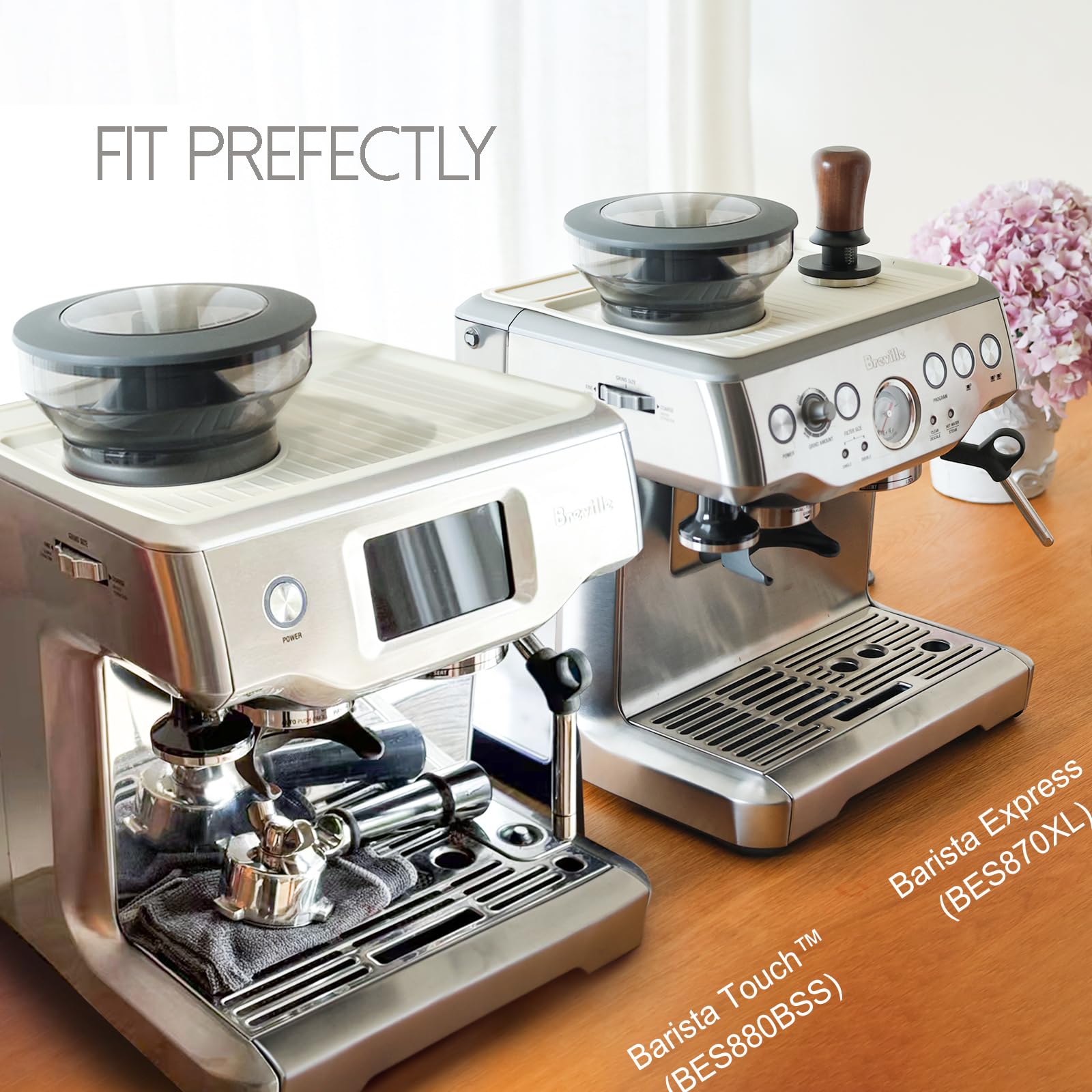 NOTSEK non-slip silicone mat prevents cups from slipping on Breville.