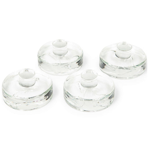 Nourished Essentials heavy glass fermentation weights set of four for wide mouth jars.