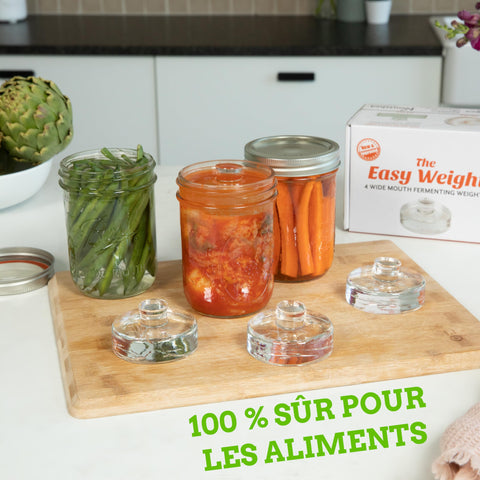 Durable, crack-proof glass provides reliable weight for long-term canning.