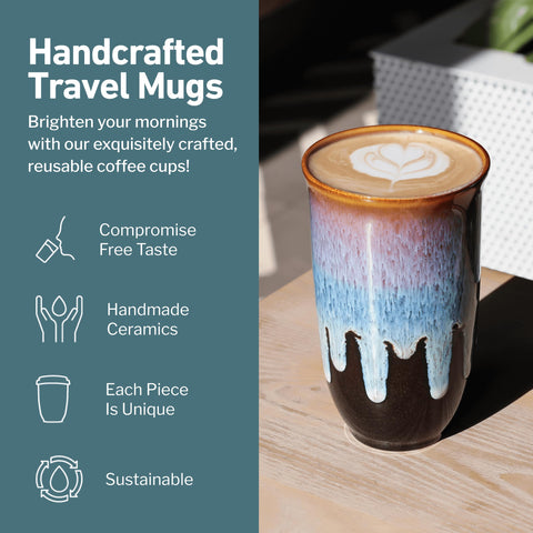 NOVA CERAMICS Coffee Tumbler lid with secure fit for on-the-go.