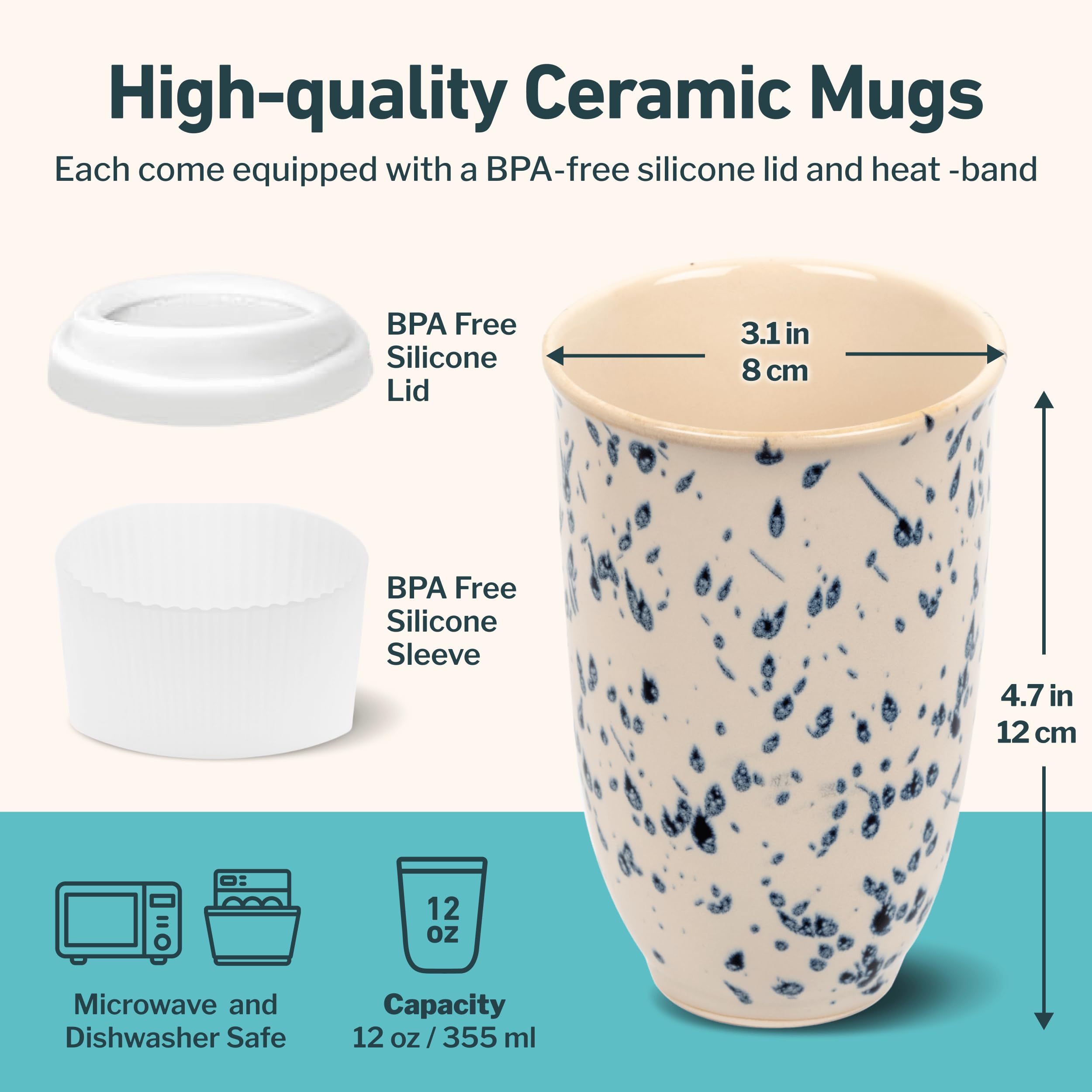 NOVA CERAMICS Orchid travel mug in hand for daily coffee routines and cup-holder fit.