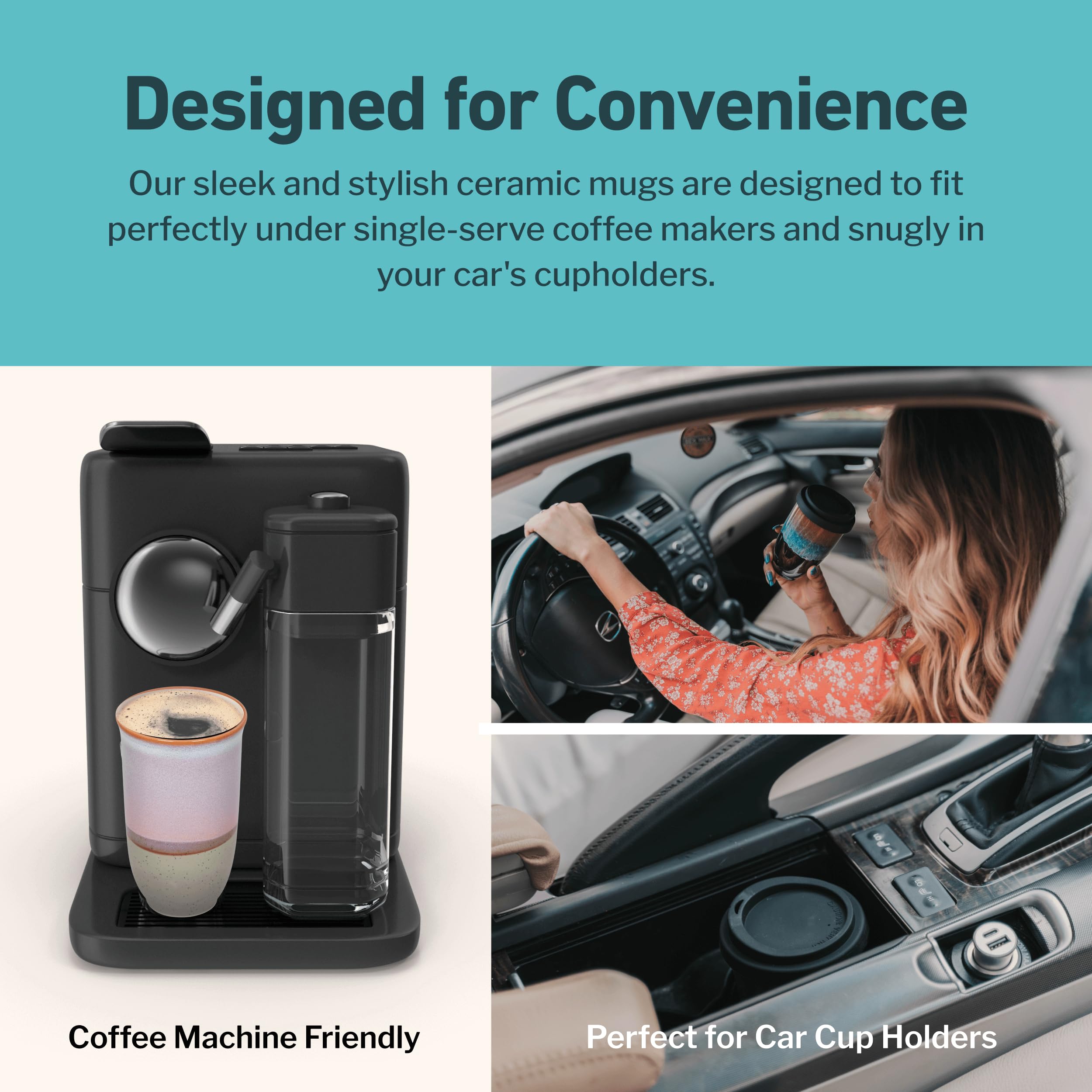 NOVA CERAMICS Reusable cup profile communicates eco-friendly choice for daily use.