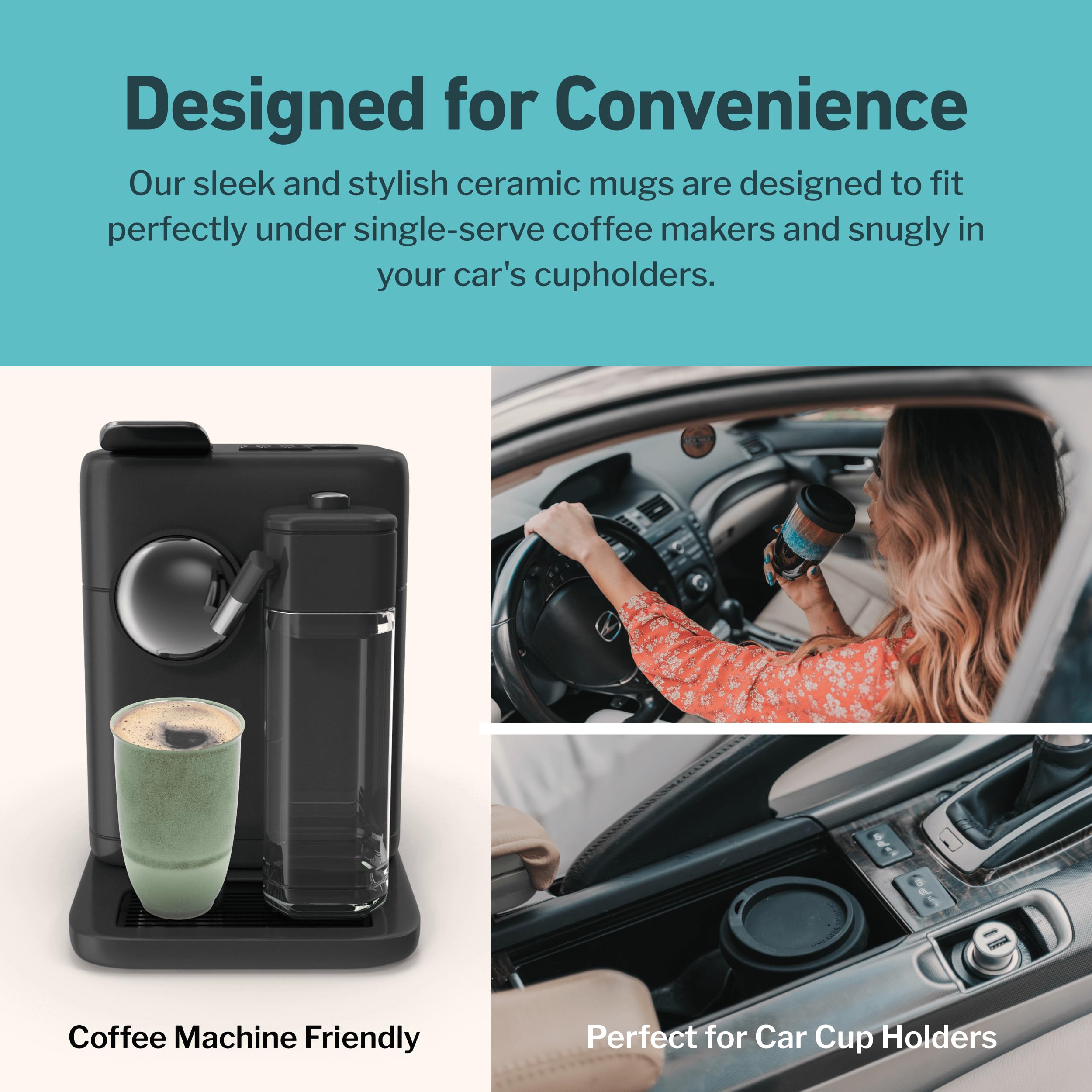 NOVA CERAMICS sustainable reusable mug reduces waste from disposable cups.