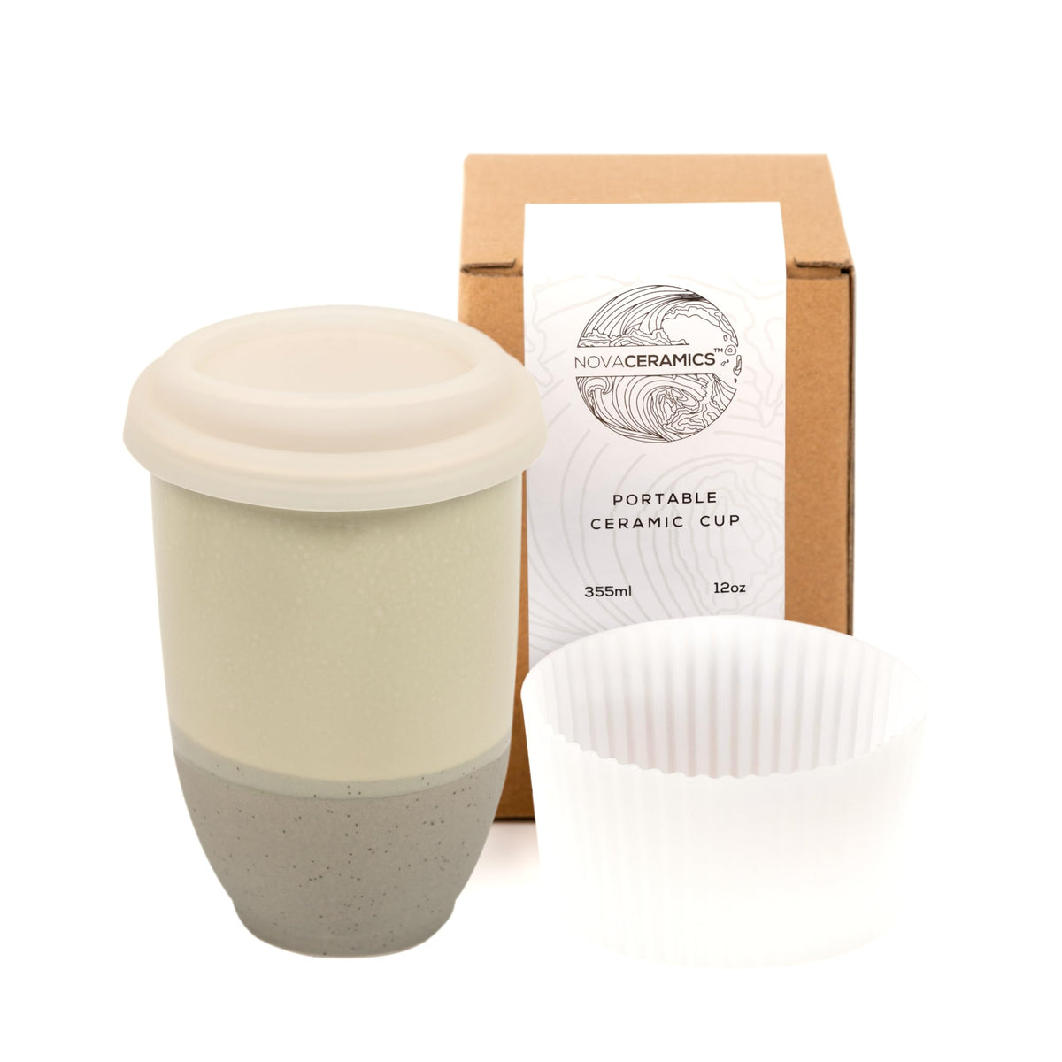 Nova Ceramics Sea Mist exterior travel mug for daily coffee ritual