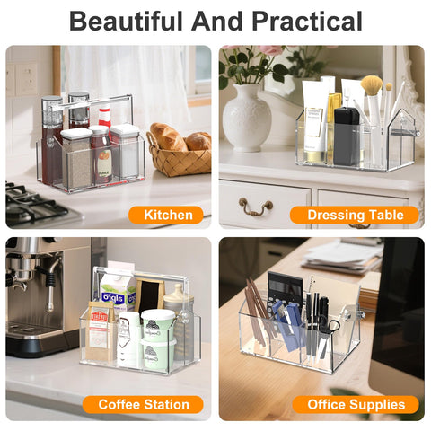 Novacrylion multi-purpose organizer doubles as a craft or makeup brush keeper