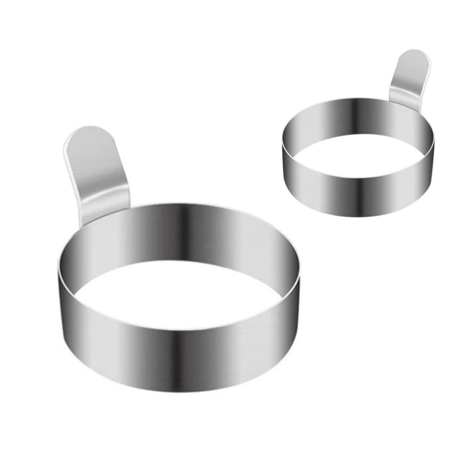 NovaFuse 4-pack egg moulds on a pan showing uniform breakfast shapes