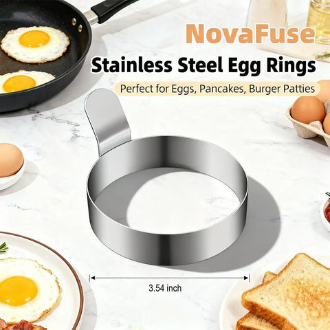NovaFuse 9cm egg ring size ideal for breakfast patties