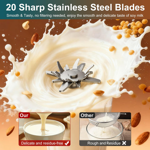Novalife 20-blade grinding system for smooth blends