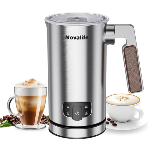 Novalife Milk Frother 4-in-1 dense hot foam for lattes and macchiatos