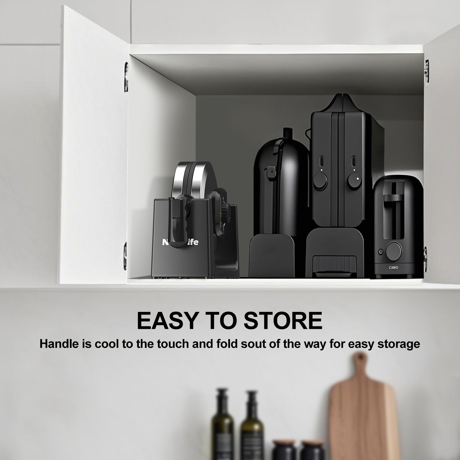 Novalife waffle maker compact design saves counter space.