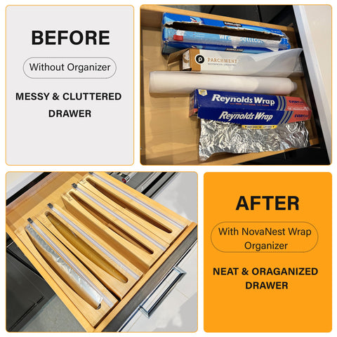 NovaNest wrap guide dowel aligns rolls for smooth use