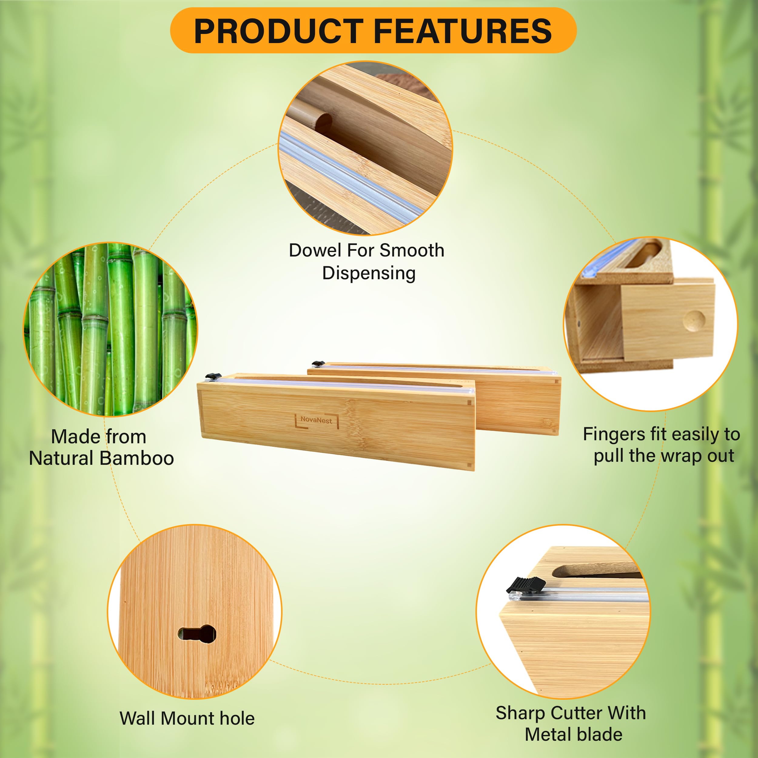 NovaNest sustainable bamboo design enhances kitchen decor and durability