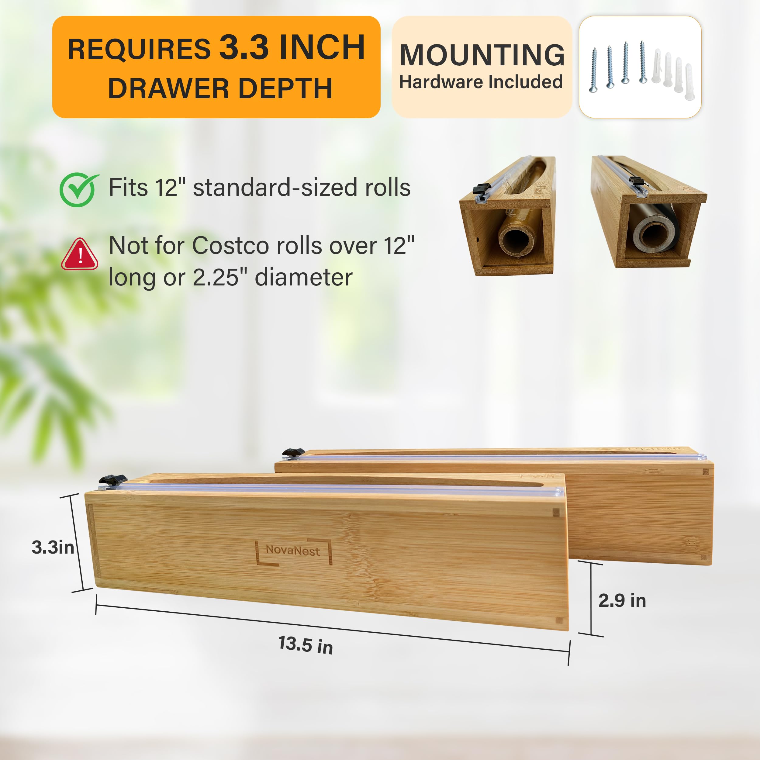 NovaNest wrap organizer close-up showing safe, precise cutting