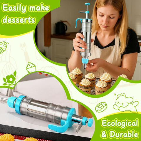 NOVANO six-tips set highlighting diverse piping patterns for creative desserts.