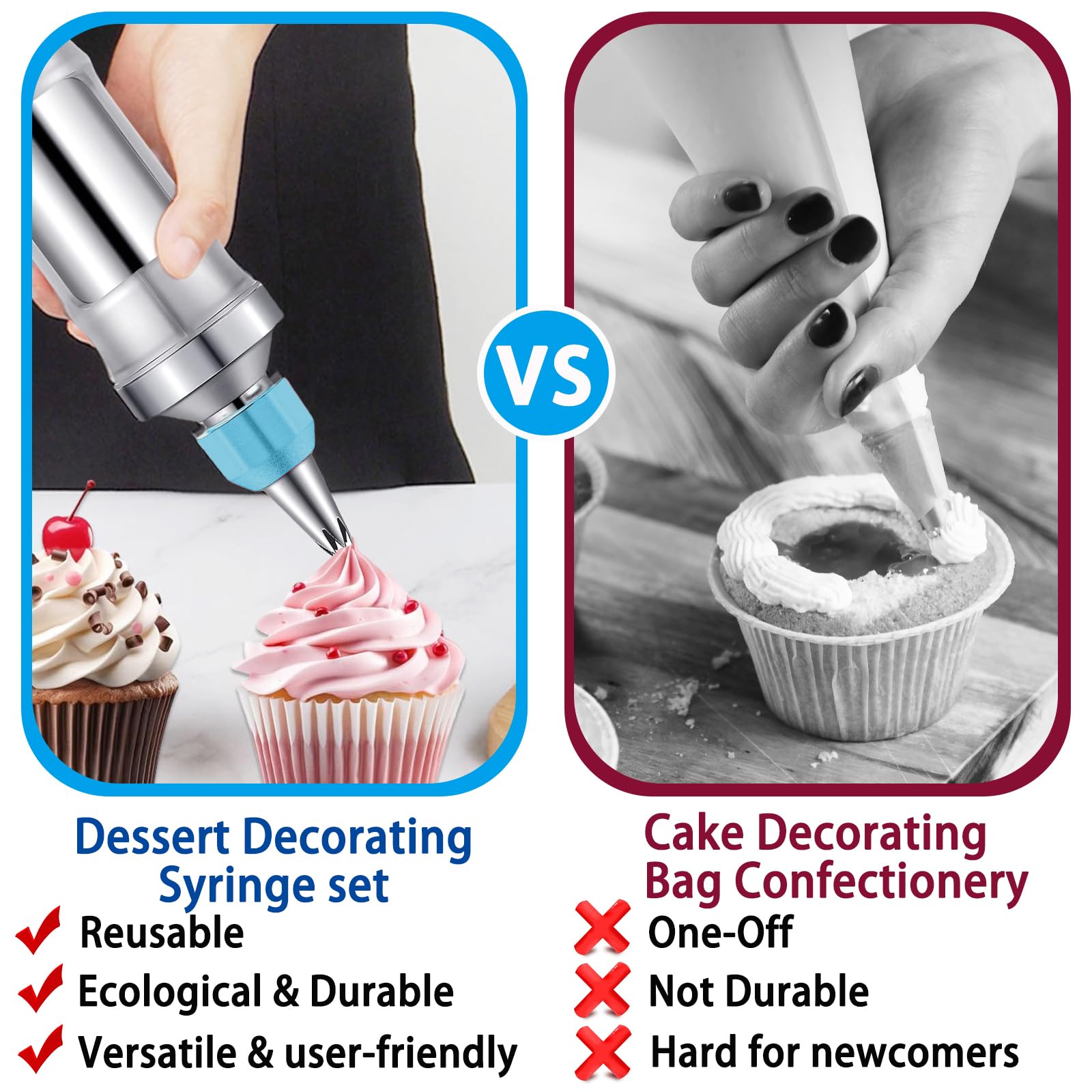 NOVANO two tip couplers enabling quick tip swaps during decorating.