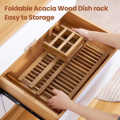 NOVAYEAH wipe-clean dish rack for easy maintenance.