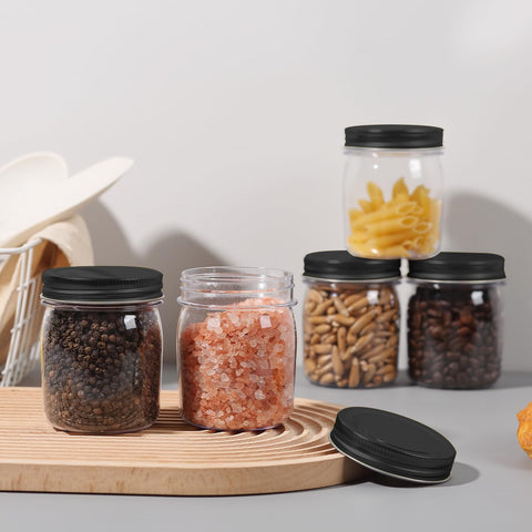novelinks 16-pack set with black screw-on lids for versatile storage