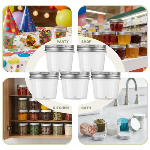 Novelinks 4 oz jar with screw top, perfect for DIY cosmetics or craft supplies.