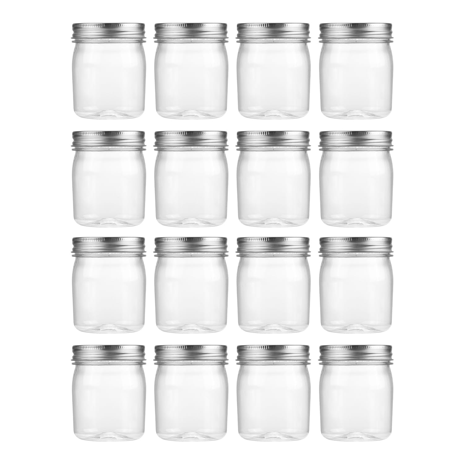 novelinks 8 oz clear jar with screw-on lid for airtight spice storage