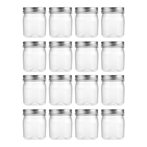novelinks 8 oz clear jar with screw-on lid for airtight spice storage