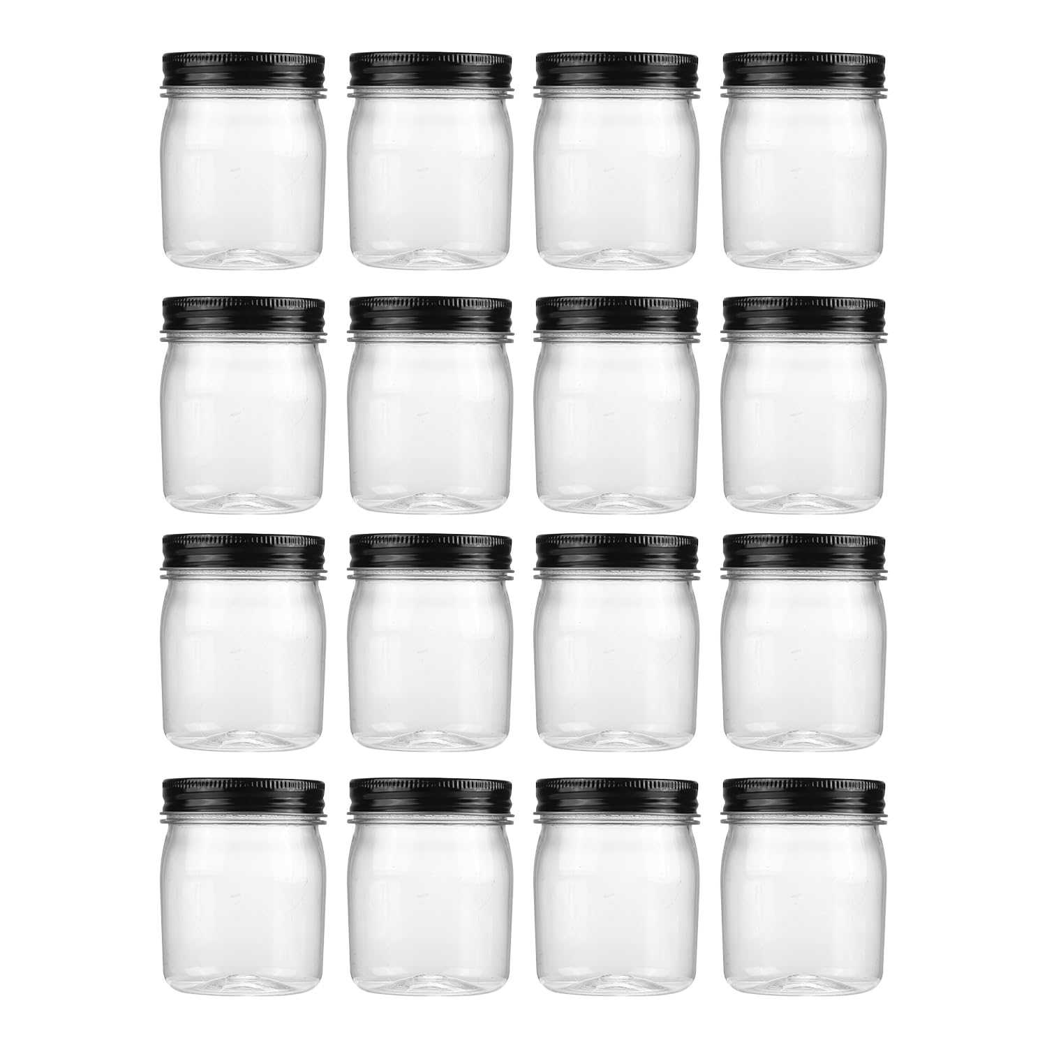 novelinks 8 oz clear jar with screw-on lid, ideal for pantry organization