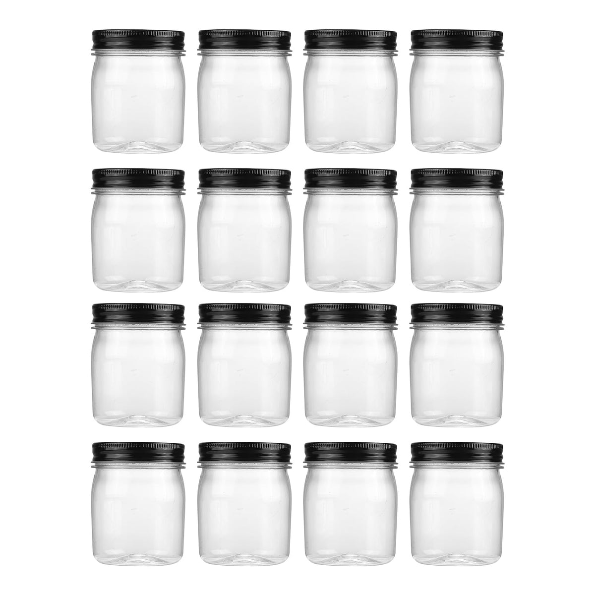 novelinks 8 oz clear jar with screw-on lid, ideal for pantry organization
