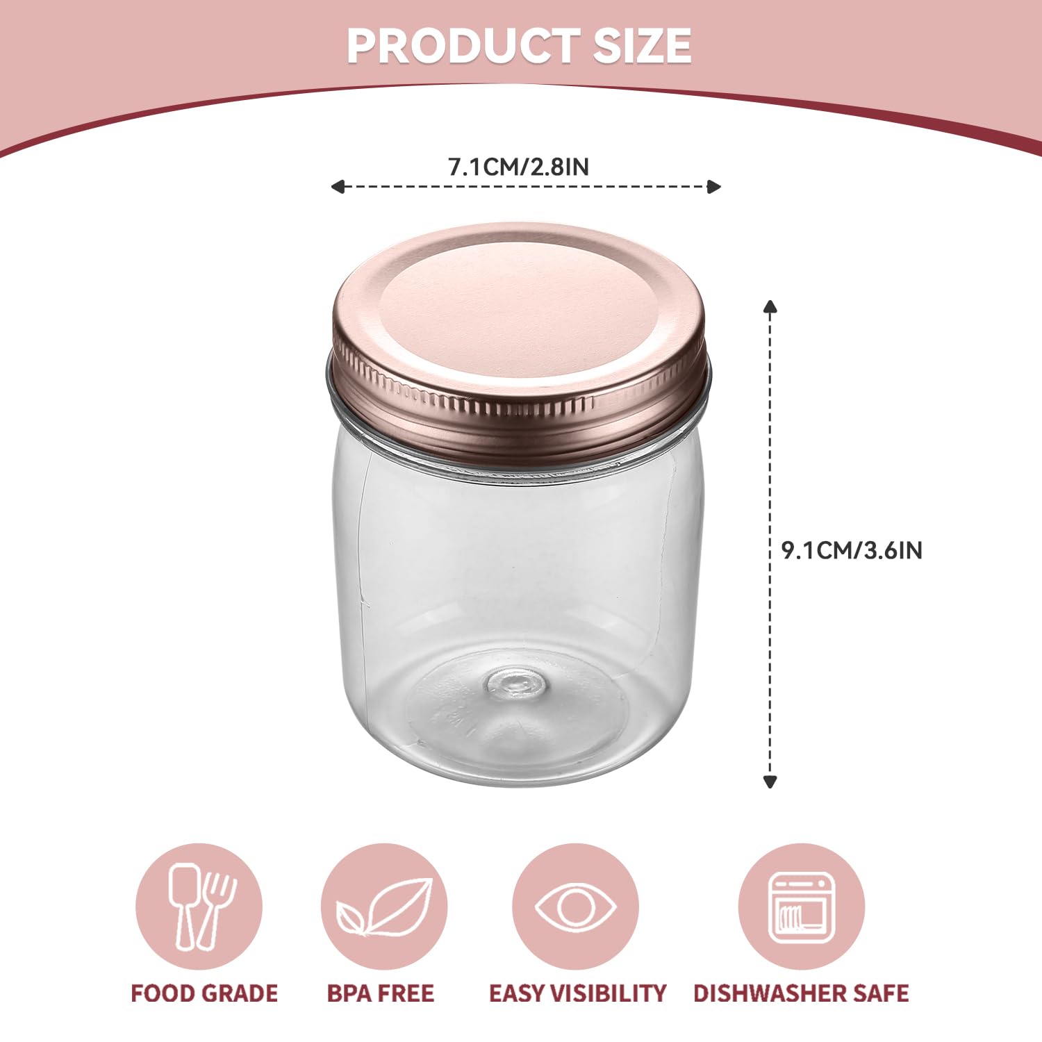 novelinks clear jar with screw-on lid provides airtight seal for spices