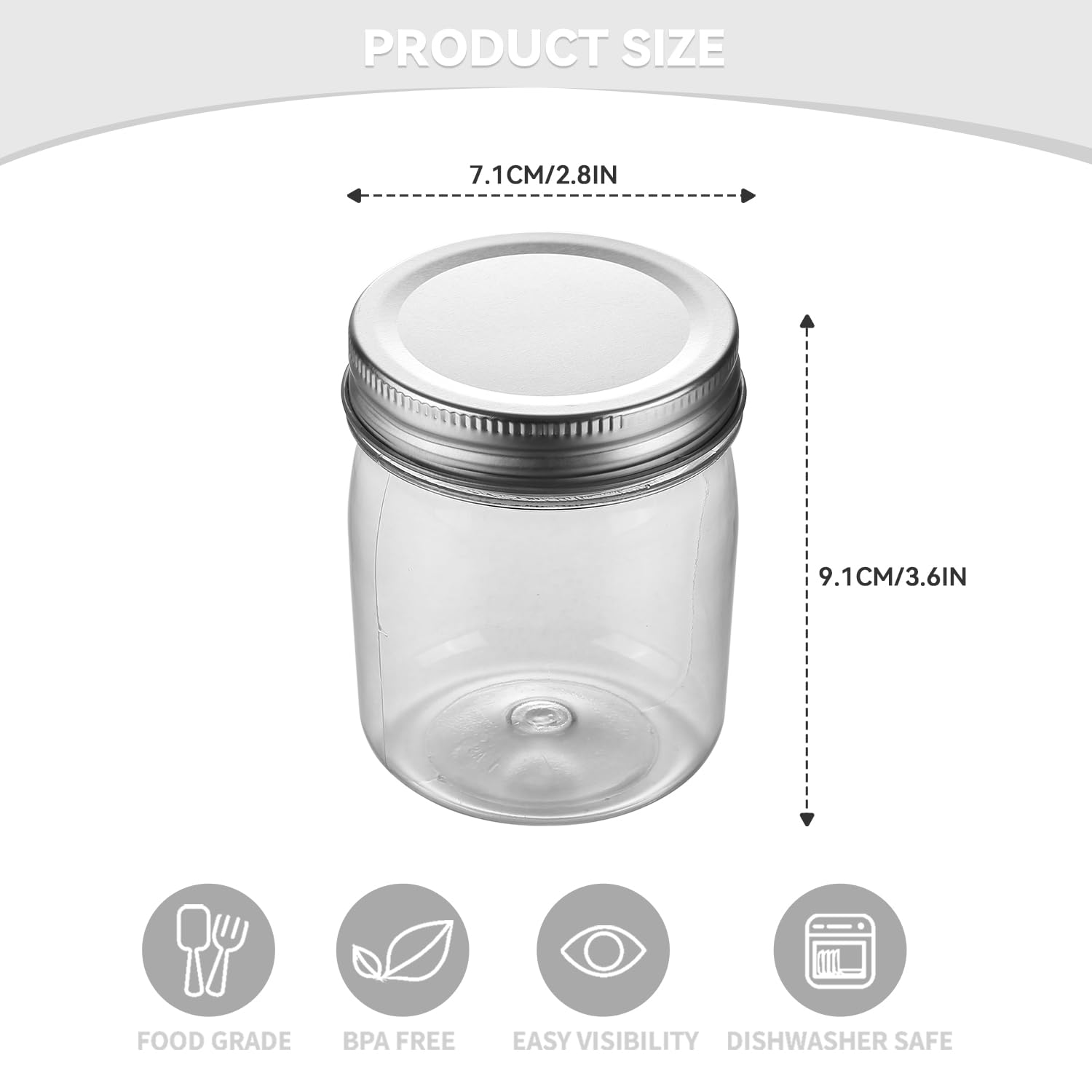 novelinks clear plastic jar showing high clarity for crafts