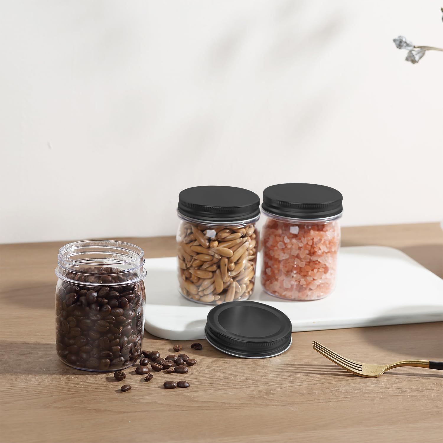 novelinks storage jars for kitchen and bathroom organization
