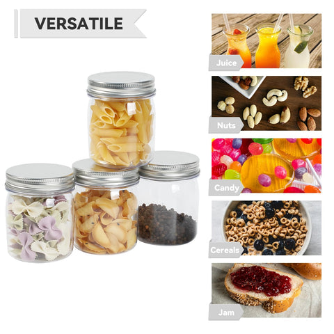novelinks silver metal lid on jar for reusable packaging