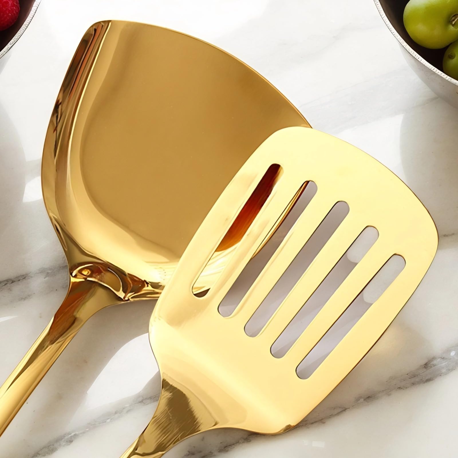 Novellus complete seven piece set displayed on counter for efficient kitchen prep.