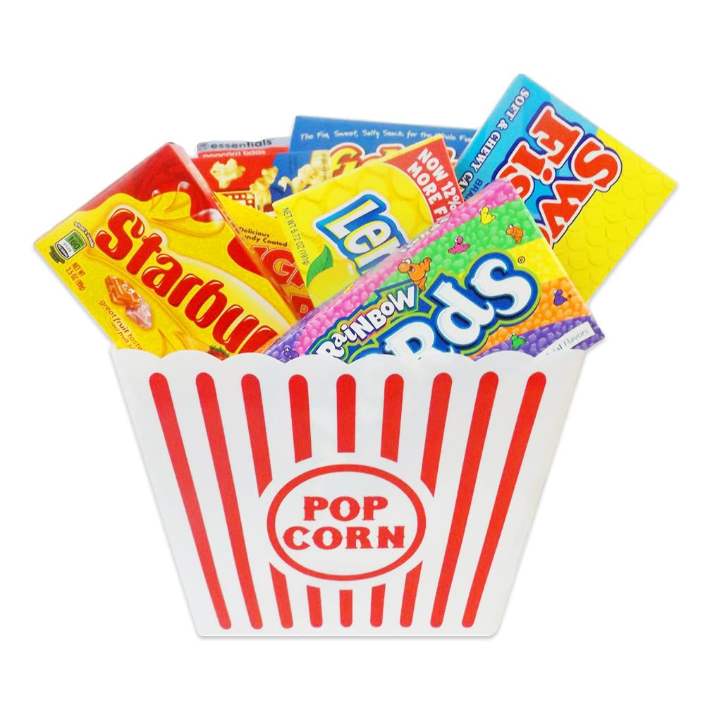 Novelty Place 5.9-inch deep popcorn container ready for generous popcorn portions.