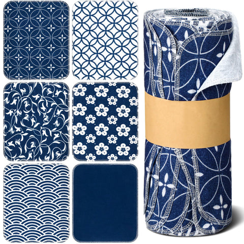 Noveread 36-pack cotton kitchen towels blue for daily kitchen cleanup
