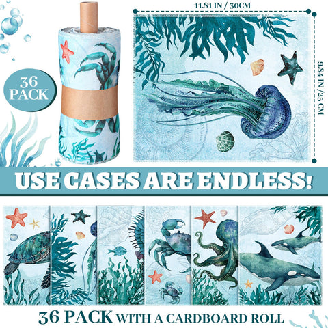 Noveread sea animals patterned designs add color to kitchen towels.