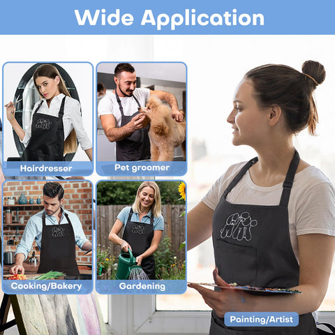 Noverlife machine-washable apron for quick cleanup after grooming.