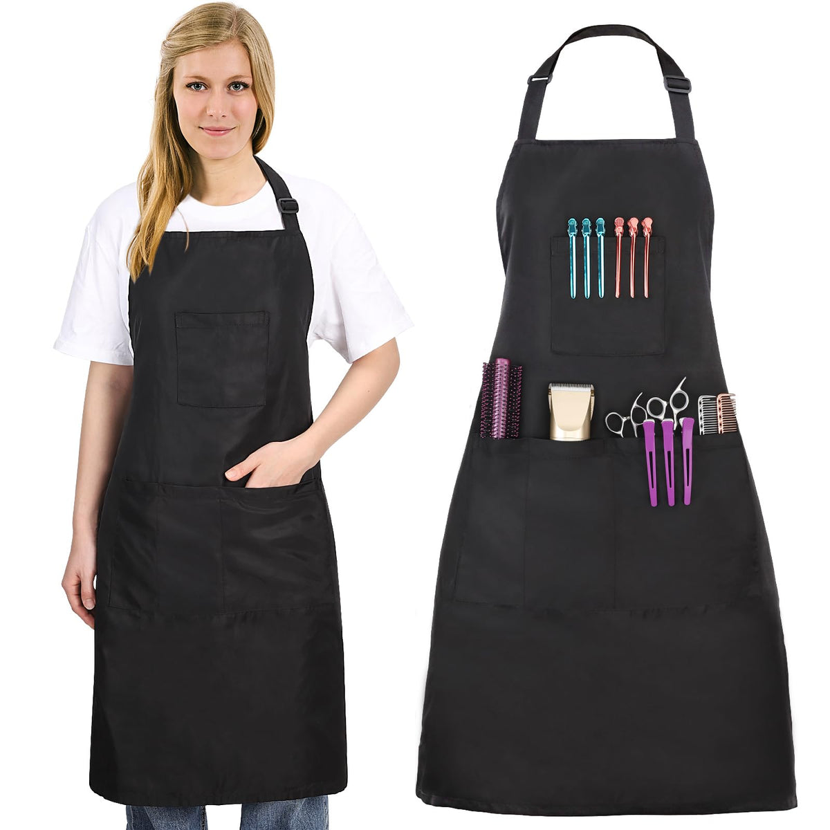 Noverlife hair stylist apron adjustable neck strap for a customizable, comfortable fit.