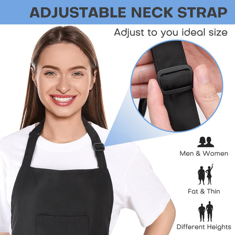 Noverlife hair stylist apron chest pocket holds phone or clips for quick access.