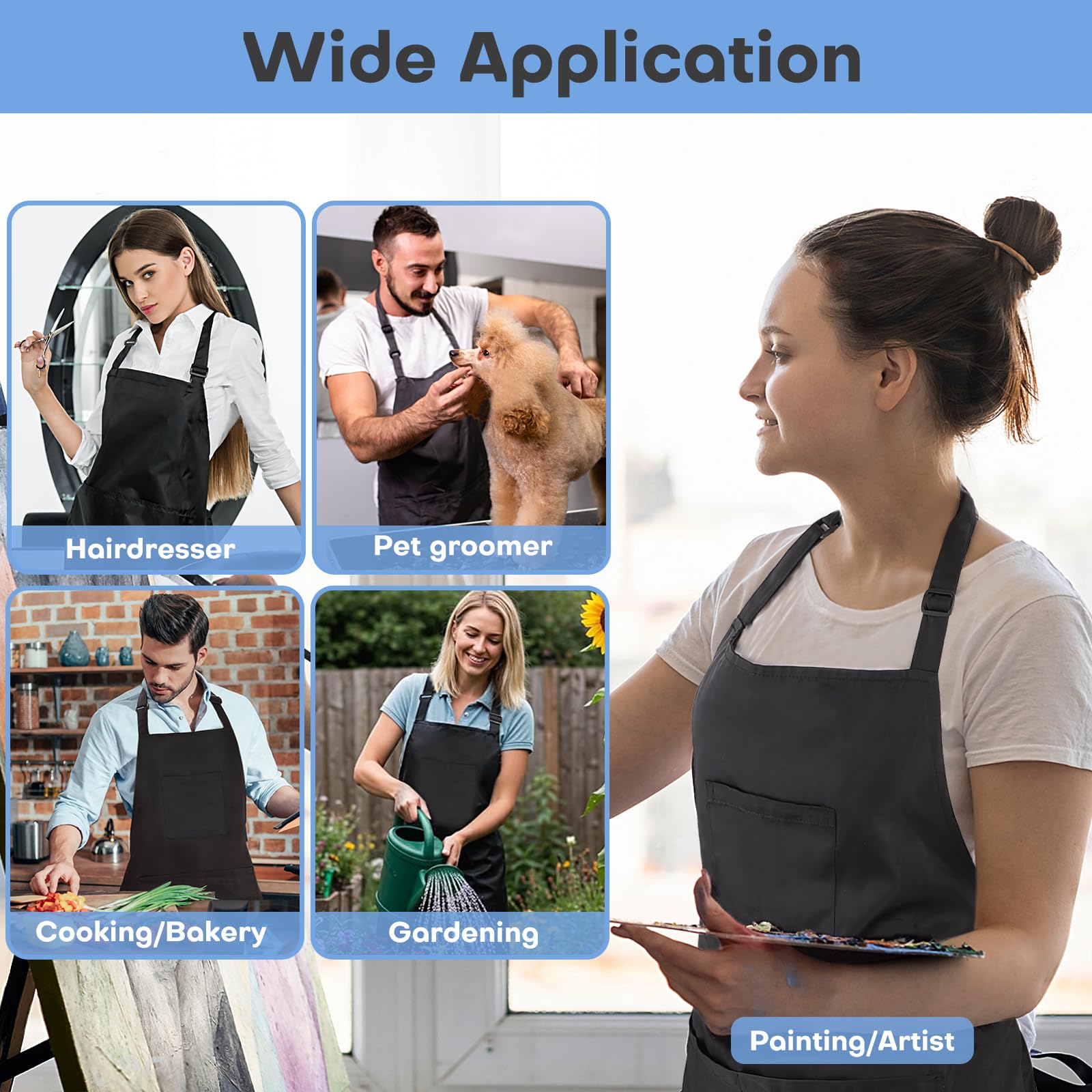 Noverlife hair stylist apron dye and splash resistant for clean outfits.