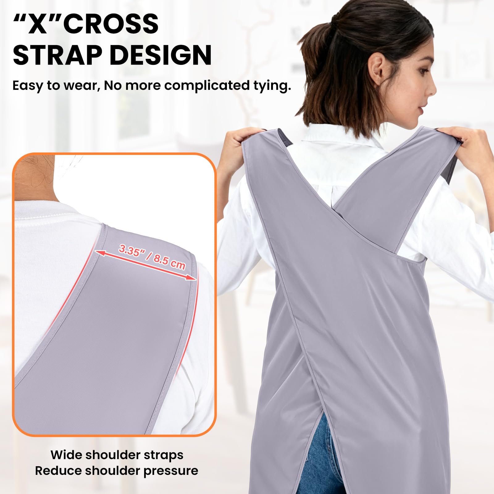 Noverlife Wrinkle-resistant apron fabric stays neat after long use.