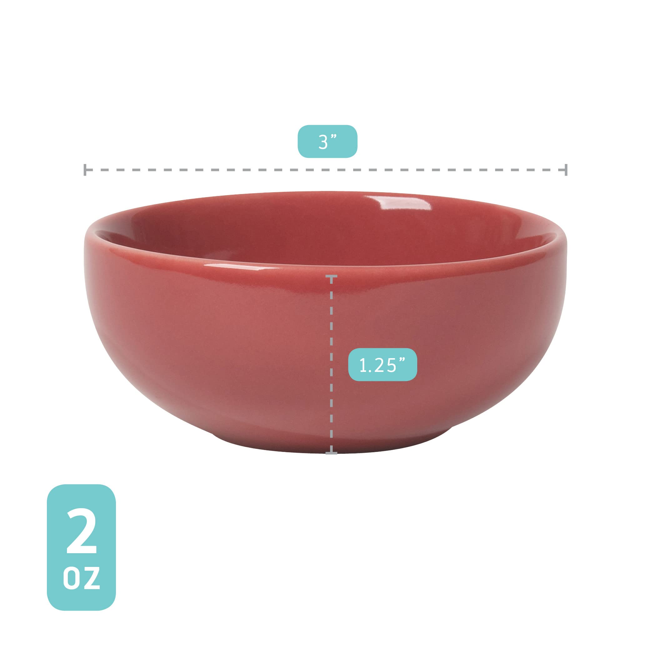 Now Designs Canyon pinch bowls with 2-ounce capacity for small portions.