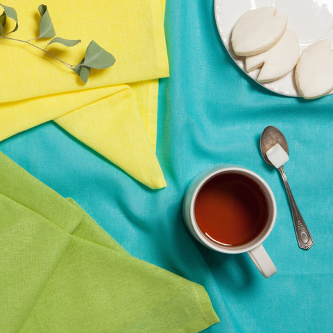 Now Designs flour sack towels used for drying vegetables and greens