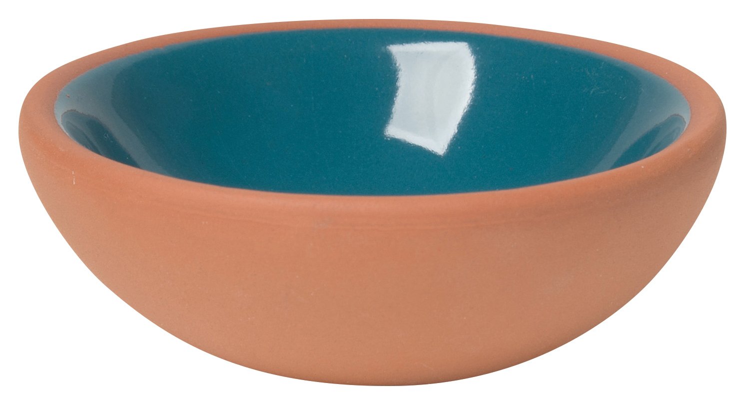 Colorful interior glaze on Now Designs bowls enhances table setting