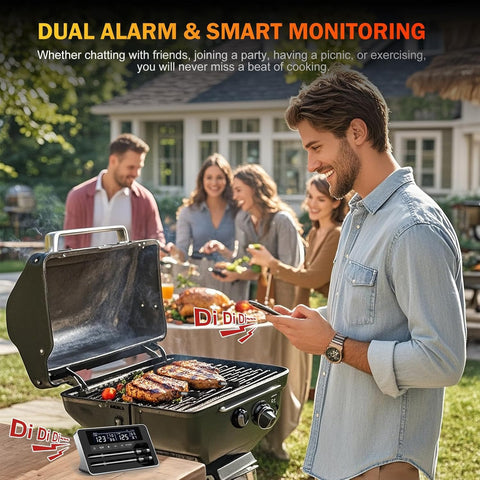 NoWoW app control display shows live temps and alerts