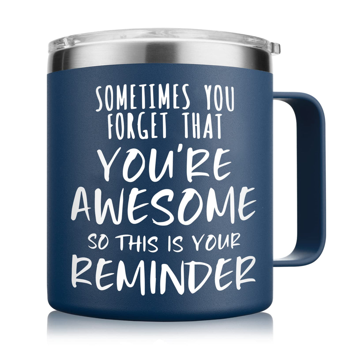 NOWWISH inspirational mug front view with 14oz capacity for daily motivation