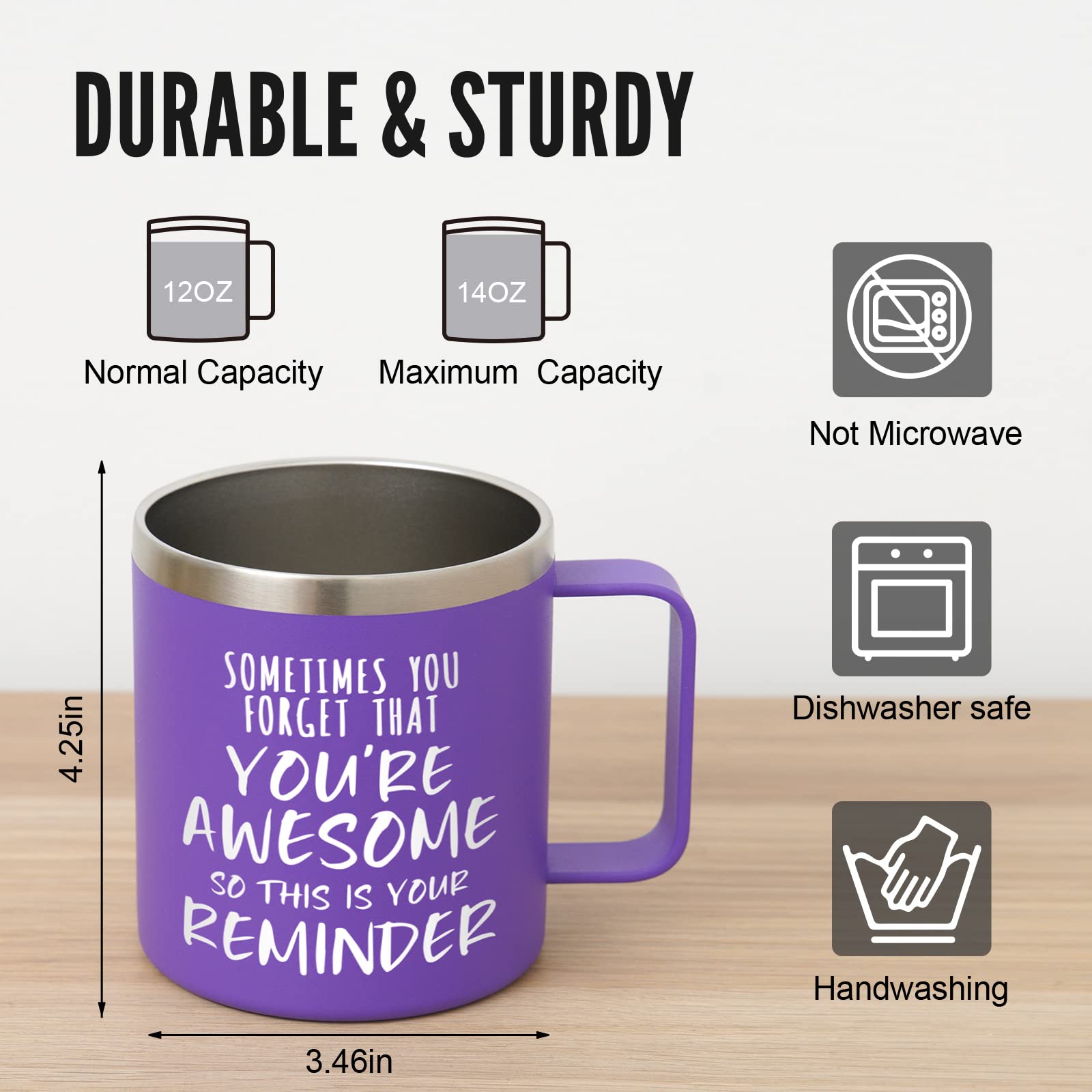 NOWWISH leak-proof lid mug prevents spills during travel or commutes.