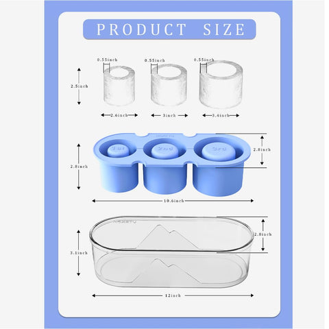Noxetu easy-fill silicone tray with release handle for mess-free ice.