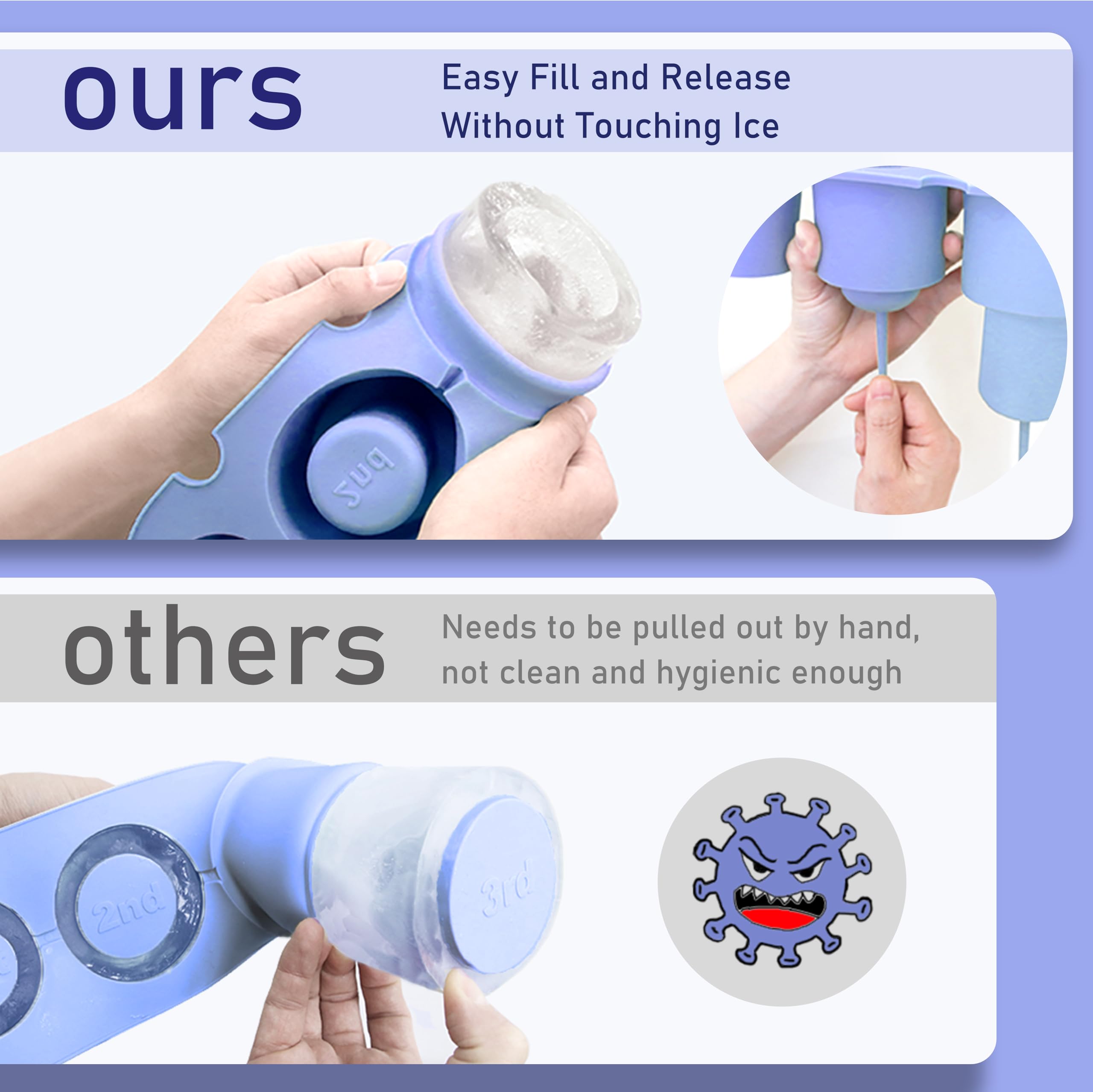 Stackable hollow cylinders by Noxetu add style and function to drinks.