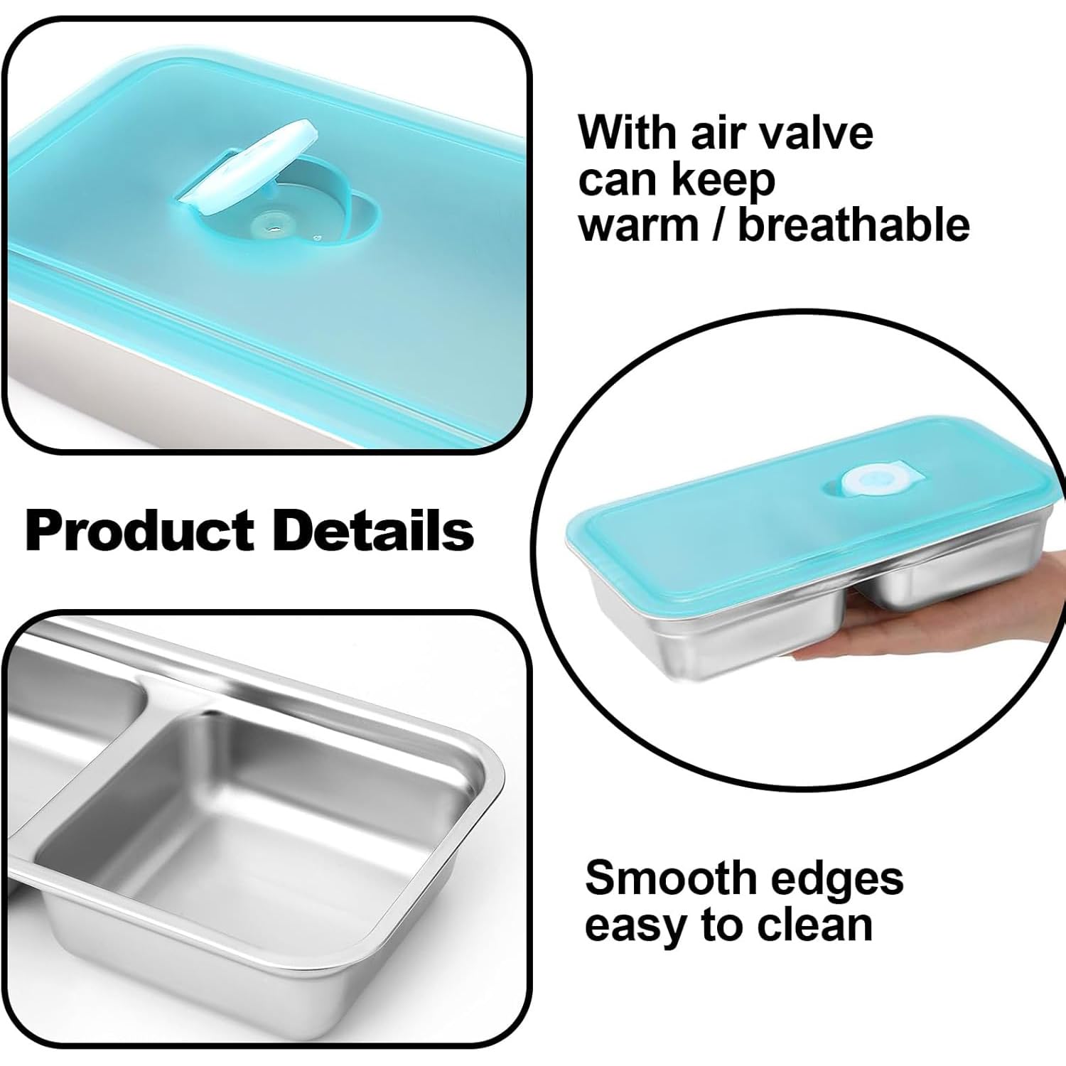 Noxozoqm with-lids compact interior perfect for organizing snacks during travel.